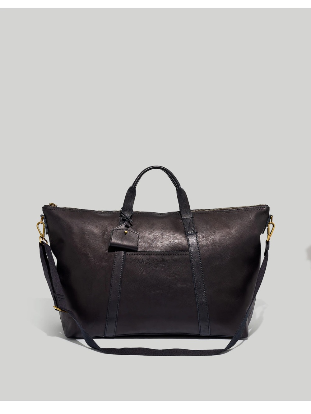 Madewell The Overnight Bag in Leather, Black